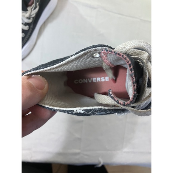 Converse Chuck Taylor All Star Lift Platform High Top Kids Shoes Black Pink - Picture 8 of 12